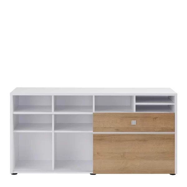 Eckchreibtisch Mit Stauraum Regal 147x77x140 – Nanella 6