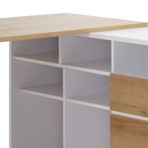 Eckchreibtisch Mit Stauraum Regal 147x77x140 – Nanella 18