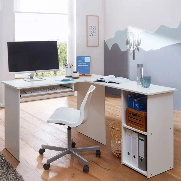 EDV Schreibtisch Mit Regal – Winkelform – Candyon 3