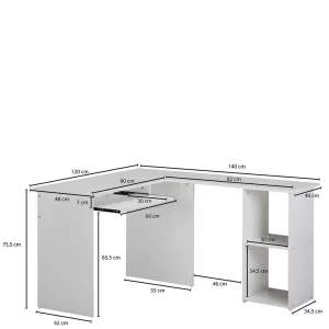 EDV Schreibtisch Mit Regal – Winkelform – Candyon 14