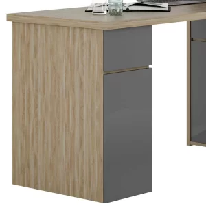 Funktionsschreibtisch Mini Büro In Grau HG – Ensenada 16