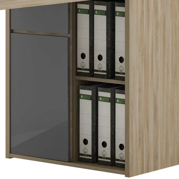 Funktionsschreibtisch Mini Büro In Grau HG – Ensenada 7