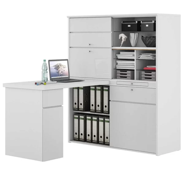 Home Office Arbeitsplatz Möbel In Weiß – Anolta 1