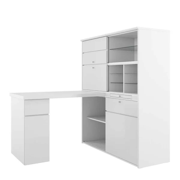 Home Office Arbeitsplatz Möbel In Weiß – Anolta 3