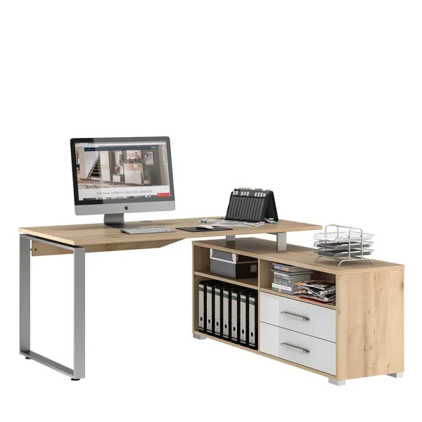 Home Office Schreibtisch Mit Regal – Catcher 1