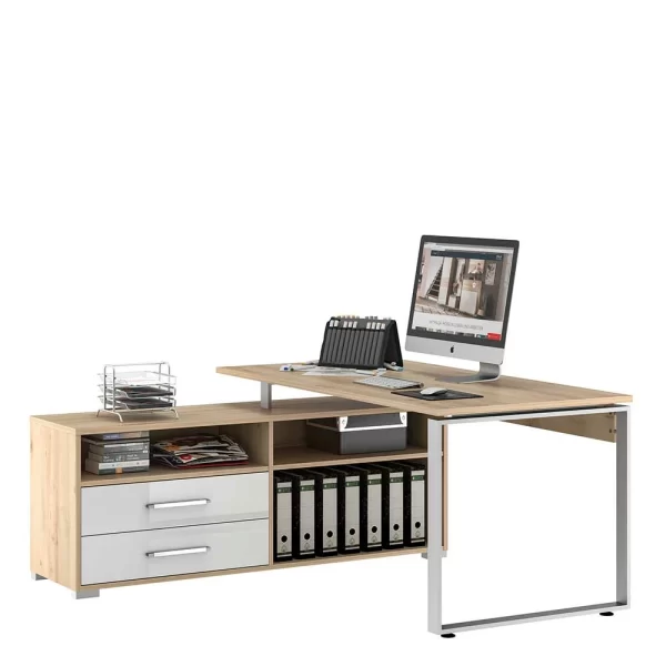 Home Office Schreibtisch Mit Regal – Catcher 4