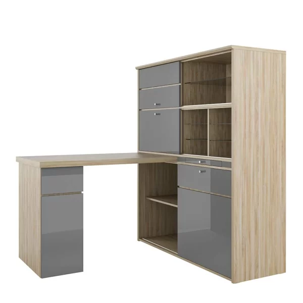 Home Office Schreibtisch & Schrank Regal Kombi – Ubinro 3