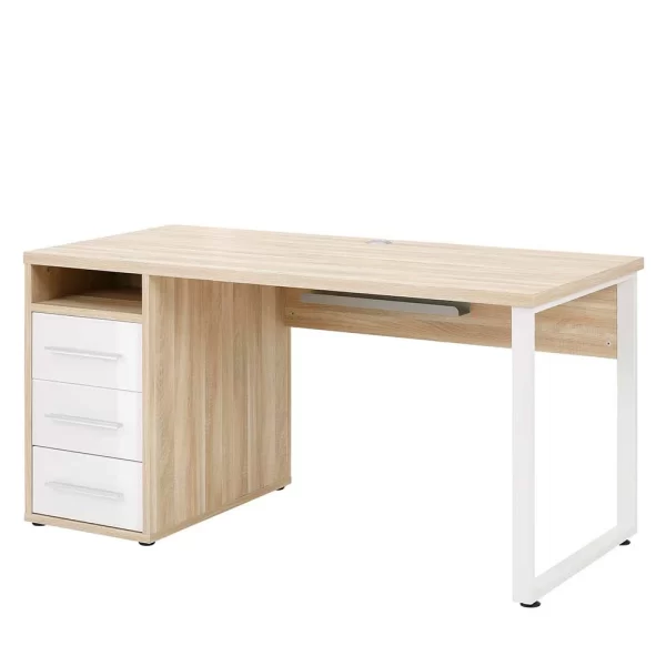 L-Form Schreibtisch In Eiche Holzoptik – Xedno 4