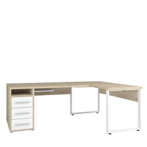 L-Form Schreibtisch In Eiche Holzoptik – Xedno 10