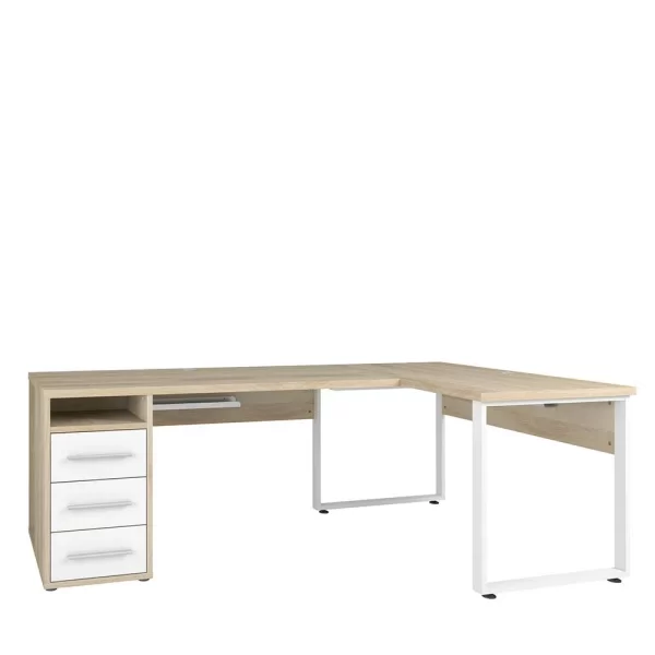 L-Form Schreibtisch In Eiche Holzoptik – Xedno 3