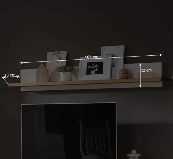 Massives Wandboard Elvelina In Weiß 6