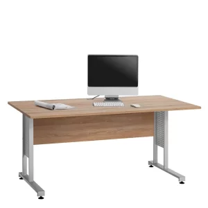 Moderner Schreibtisch Mit Metallgestell In Alu – Tonrai 10