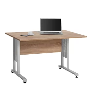 Moderner Schreibtisch Mit Metallgestell In Alu – Tonrai 12