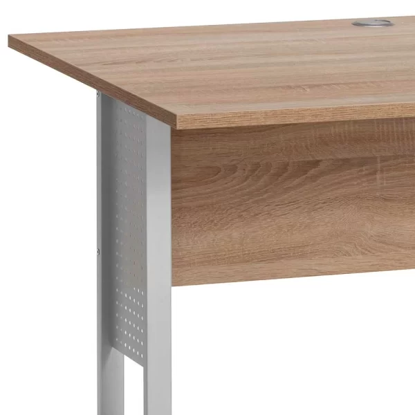 Moderner Schreibtisch Mit Metallgestell In Alu – Tonrai 5