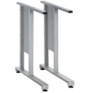 Moderner Schreibtisch Mit Metallgestell In Alu – Tonrai 16