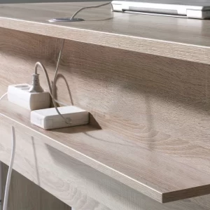 Moderner Schreibtisch Mit Metallgestell In Alu – Tonrai 18