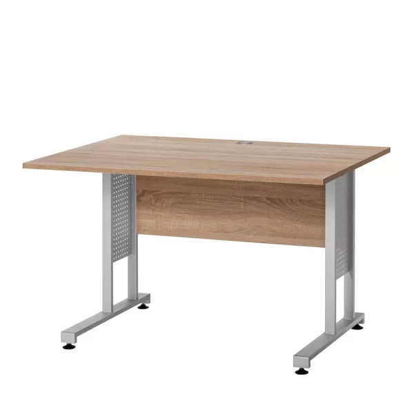 Moderner Schreibtisch Mit Metallgestell In Alu – Tonrai 1
