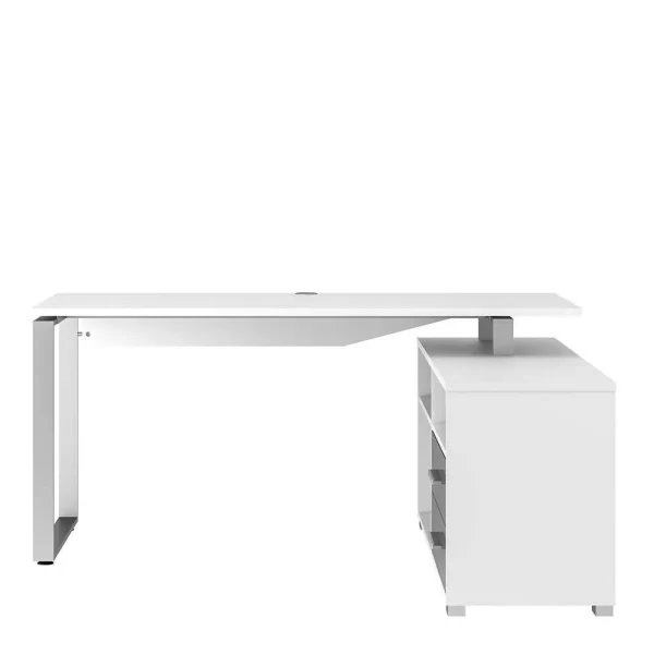 Moderner Schreibtisch Mit Seitlichem Regal – Ashger 5