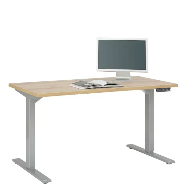 Moderner Schreibtisch Mit T Gestell In Grau – Dievus 3