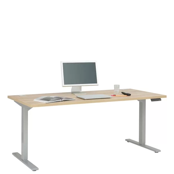 Moderner Schreibtisch Mit T Gestell In Grau – Dievus 4