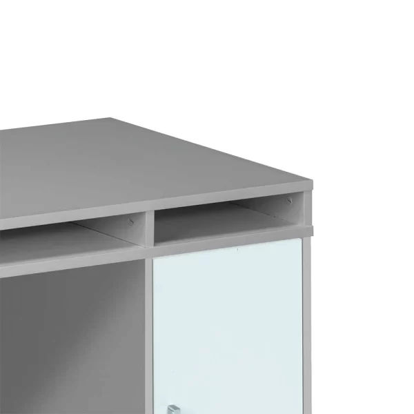 PC Bürotisch Ednurio In Grau Weiß 5