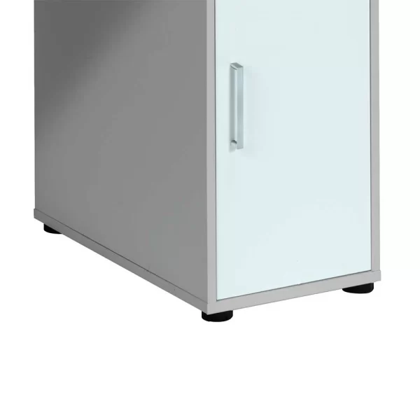 PC Bürotisch Ednurio In Grau Weiß 6