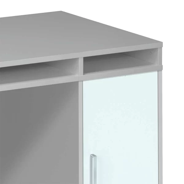 PC Bürotisch Panareaz In Grau Weiß 6