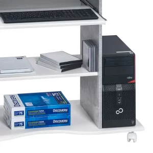 Rollbarer PC-Tisch Junction In Beton Optik 10
