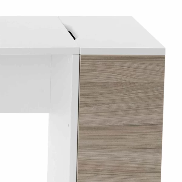 Schreibtisch Arbeitsplatz Ragimar In Weiß Holzdekor Anthrazit 7
