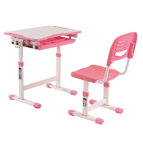 Schreibtisch Für Mädchen In Rosa & Weiß Leverias Mit Stuhl (zweiteilig) 3