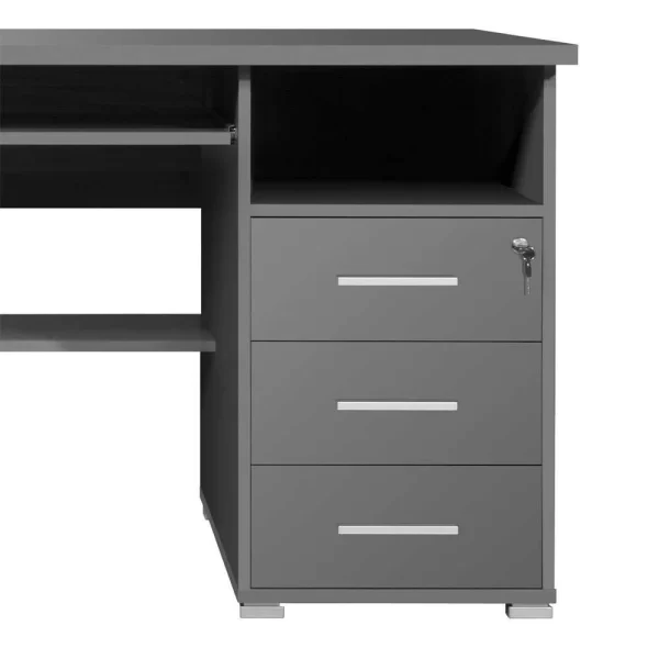 Schreibtisch Soloro In Grau 4