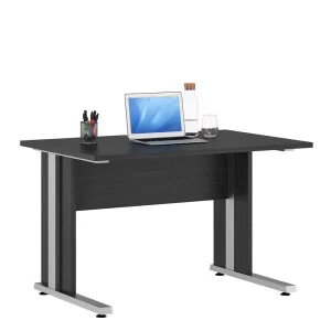 Schreibtisch In Eiche Grau & Alu – Xena 10