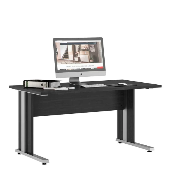 Schreibtisch In Eiche Grau & Alu – Xena 4