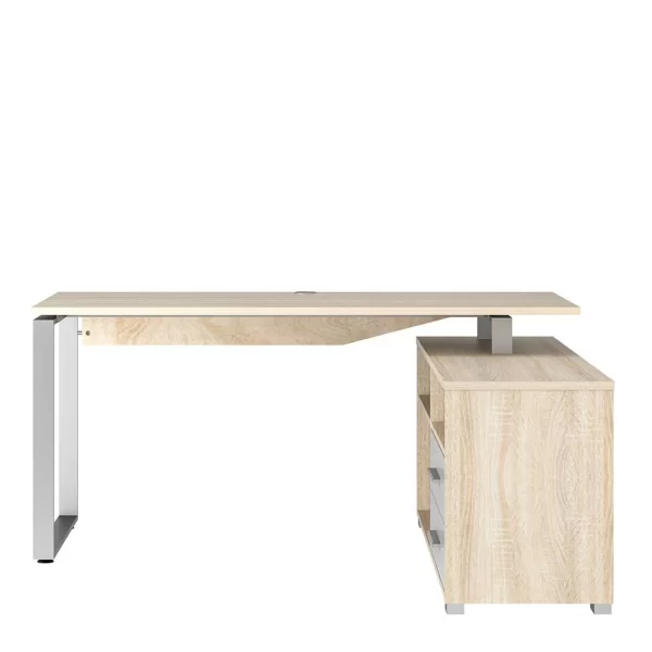 Schreibtisch Kombination Mit Stauraum Regal – Lorena 6