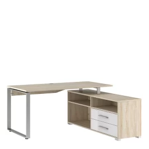 Schreibtisch Kombination Mit Stauraum Regal – Lorena 10
