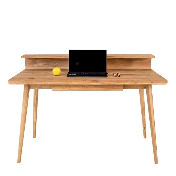 Schreibtisch Mit Aufsatz & Schublade Aus Holz – Garzone 4