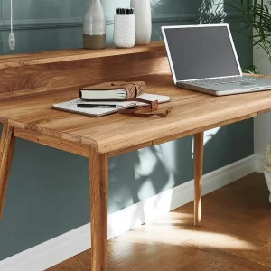 Schreibtisch Mit Aufsatz & Schublade Aus Holz – Garzone 16
