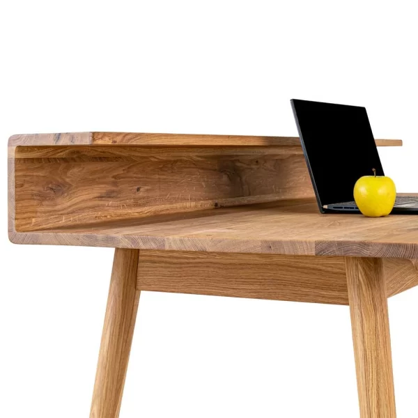 Schreibtisch Mit Aufsatz & Schublade Aus Holz – Garzone 7