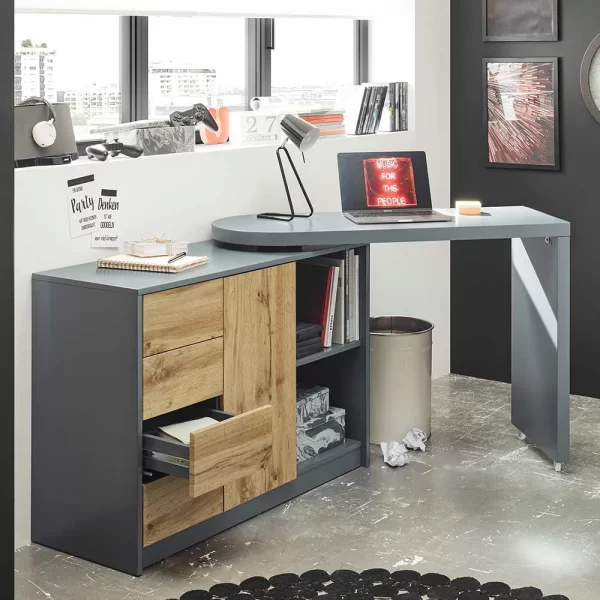 Schreibtisch Mit Schrank Flexibel Nutzbar – Griffina 3