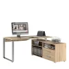 Schreibtisch Mit Seitenregal In Buche – Sagemini 22