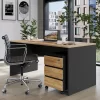 Schreibtisch & Rollcontainer 158×79 Cm – Contrage (zweiteilig) 17