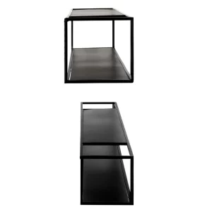 Schwarze Wandregale Set – Mikene (zweiteilig) 14