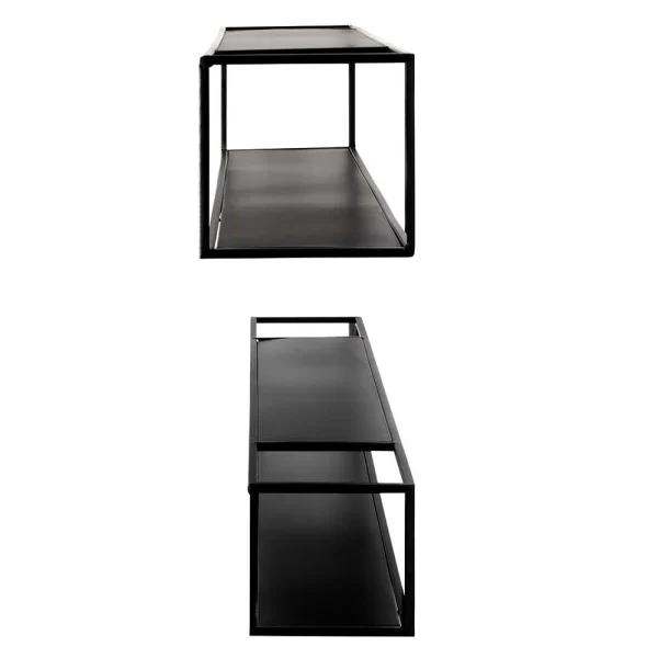 Schwarze Wandregale Set – Mikene (zweiteilig) 5