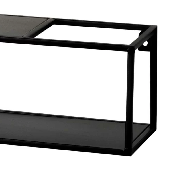 Schwarze Wandregale Set – Mikene (zweiteilig) 6