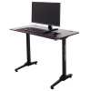 Schwarzer PC Schreibtisch Mit Kabeldurchlass – Limon 17