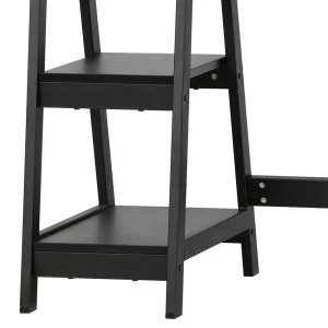 Schwarzer Schreibtisch Mit 2 Regal Ablagen – Sulliva 15
