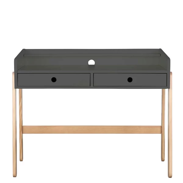 Skandi Schreibtisch In Grau & Pinie Natur – Istiane 1