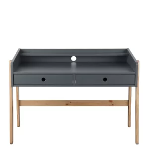Skandi Schreibtisch In Grau & Pinie Natur – Istiane 12