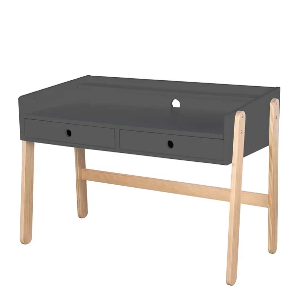 Skandi Schreibtisch In Grau & Pinie Natur – Istiane 3