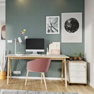 Skandi Schreibtisch Mit Rollcontainer – Pronada (zweiteilig) 10